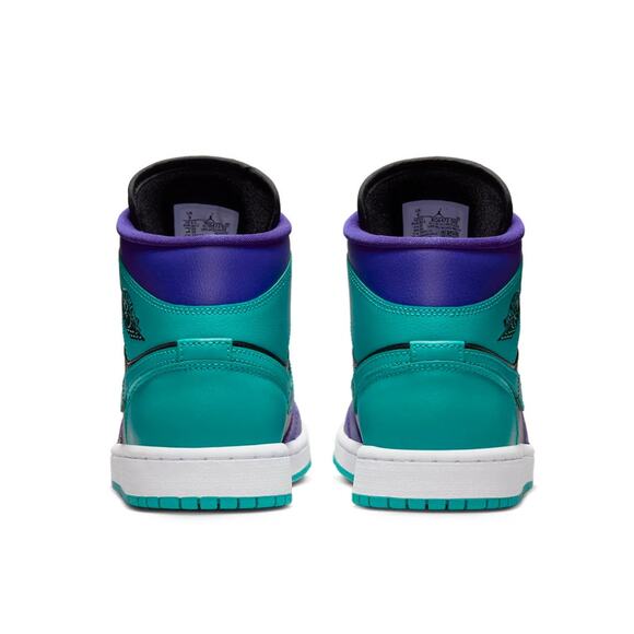 Women's Nike Air Jordan 1 Mid "Black Grape" BQ6472-502 - Picture 2 of 5